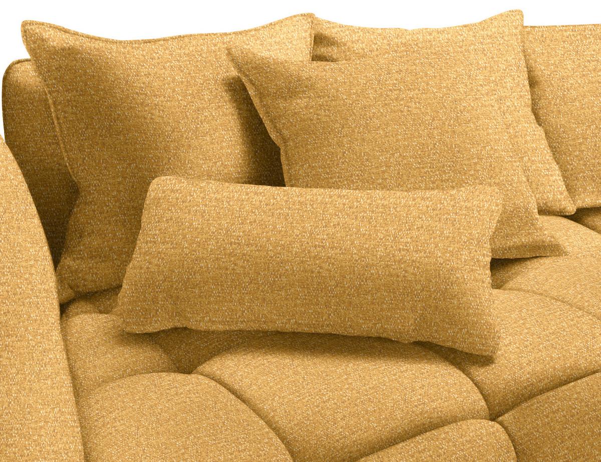 Boxspringsofa Sofi Senfgelb - Senfgelb/Schwarz, MODERN, Textil (294/93/152cm) - Premium Living