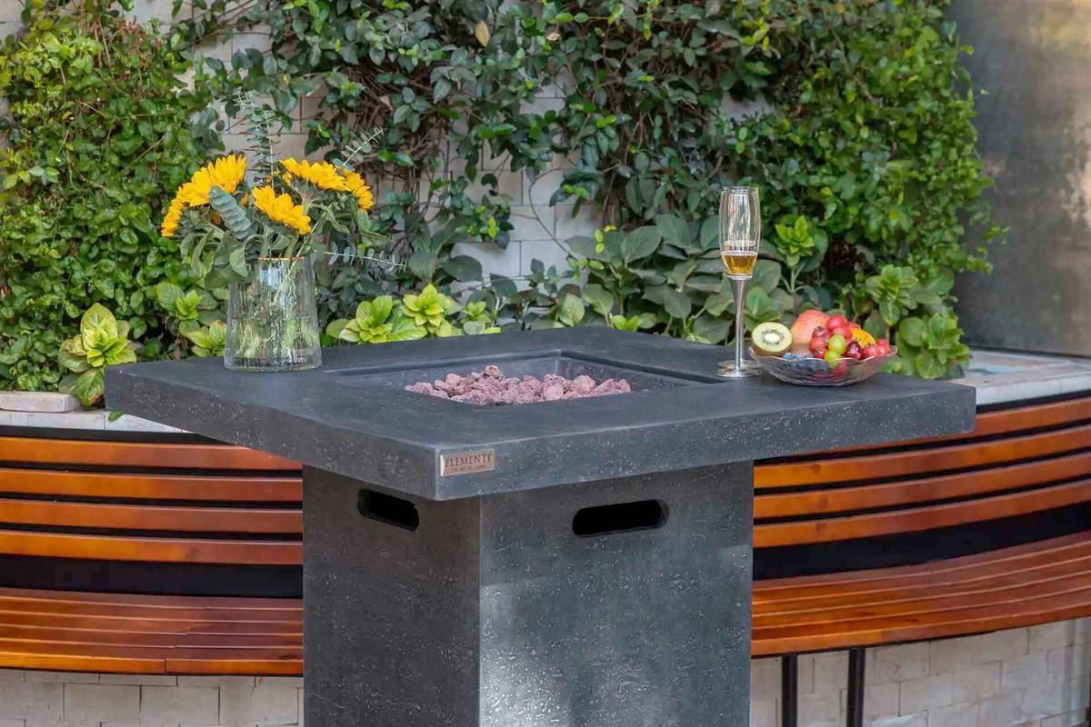 Feuerstellen Montreali Dunkelgrau - Dunkelgrau, KONVENTIONELL, Stein/Metall (87/87/106cm) - Gardenson