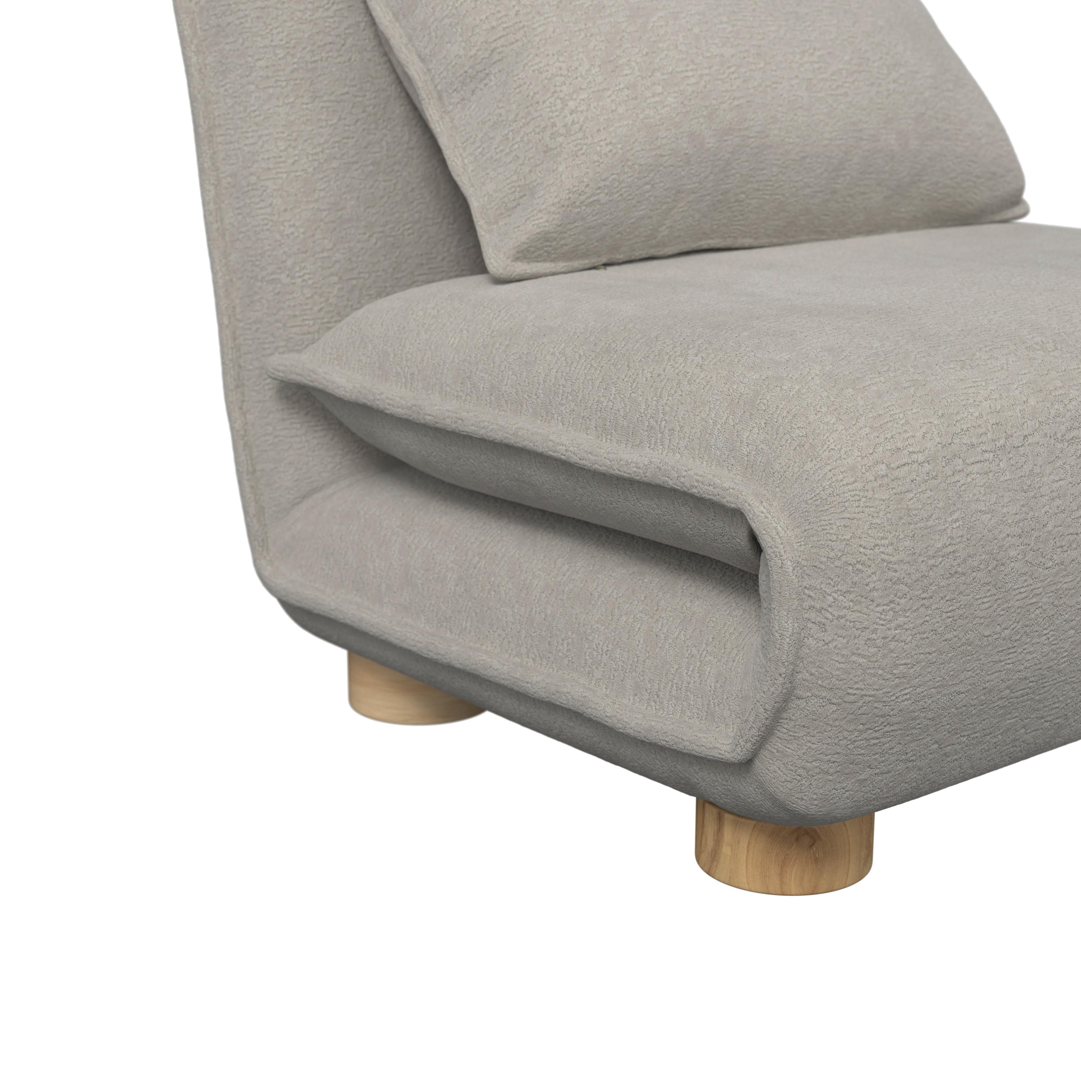 BÄDDFÅTÖLJ BELLA - beige/naturfärgad, Modern, metall/trä (85/76/84cm) - Bessagi Home