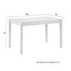MATGRUPP AMIRA - vit, Modern, trä (118/43/75/40.5/73/86cm) - Bessagi Home