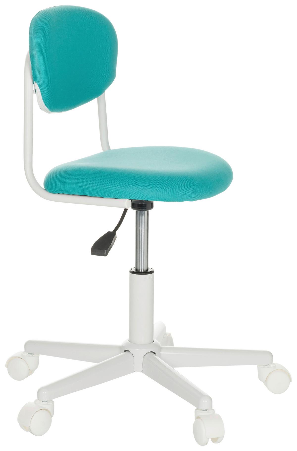 Otroški Vrtljivi Stol Kiddy Base I, Turkizna - turkizna/bela, Basics, umetna masa/tekstil (60/72-83/60cm) - MID.YOU