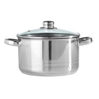 KOCHTOPF Paula Edelstahl 3,3 Liter - Klar/Edelstahlfarben, Konventionell, Glas/Metall (20/11,5cm) - Mömax