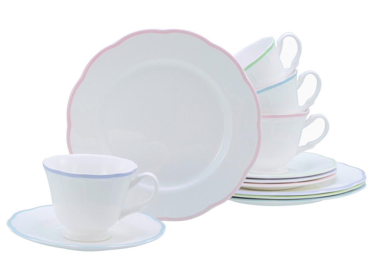 Kaffeeservice Florine Multicolor, 12-teilig - Multicolor, KONVENTIONELL, Keramik (28,8/22/17cm) - Creatable