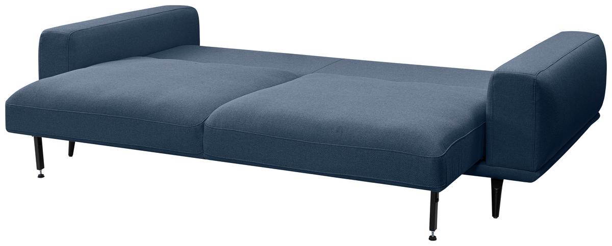 Canapea cu 3 locuri SELENE - albastru închis, Modern, textil (242/89/115cm) - MID.YOU