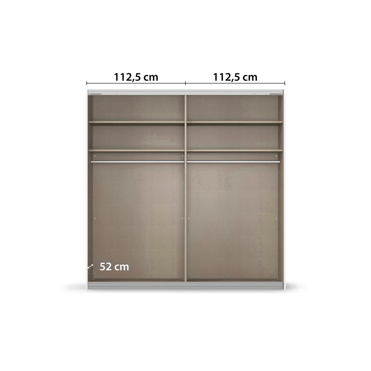 Ormar S Kliznim Vratima Feldkirch - hrast Artisan/boje šampanjca, Trend, drvni materijal/metal (226/229/61cm) - Modern Living