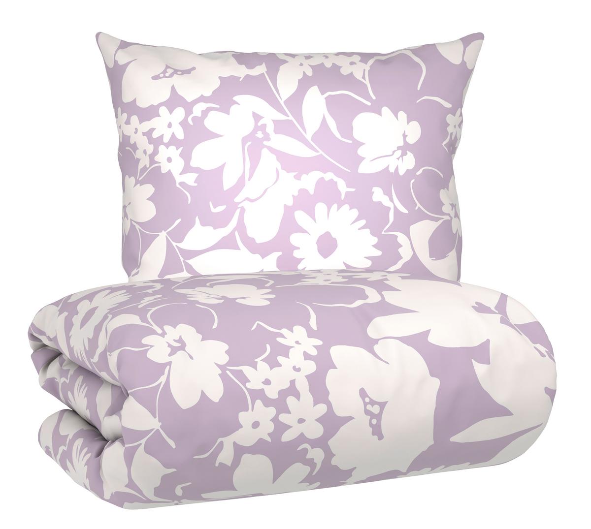 Bettwäsche Floral Flieder ca. 135x200cm - Flieder, Textil (135/200cm) - Mömax