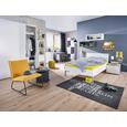 Schwebetürenschrank Weiß Hochglanz - Weiß, Holzwerkstoff (250/220/61cm) - MODERN LIVING