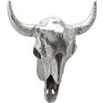 Wanddeko Bullhead in Silberfarben - Silberfarben, Metall (59/59/20cm) - PREMIUM LIVING