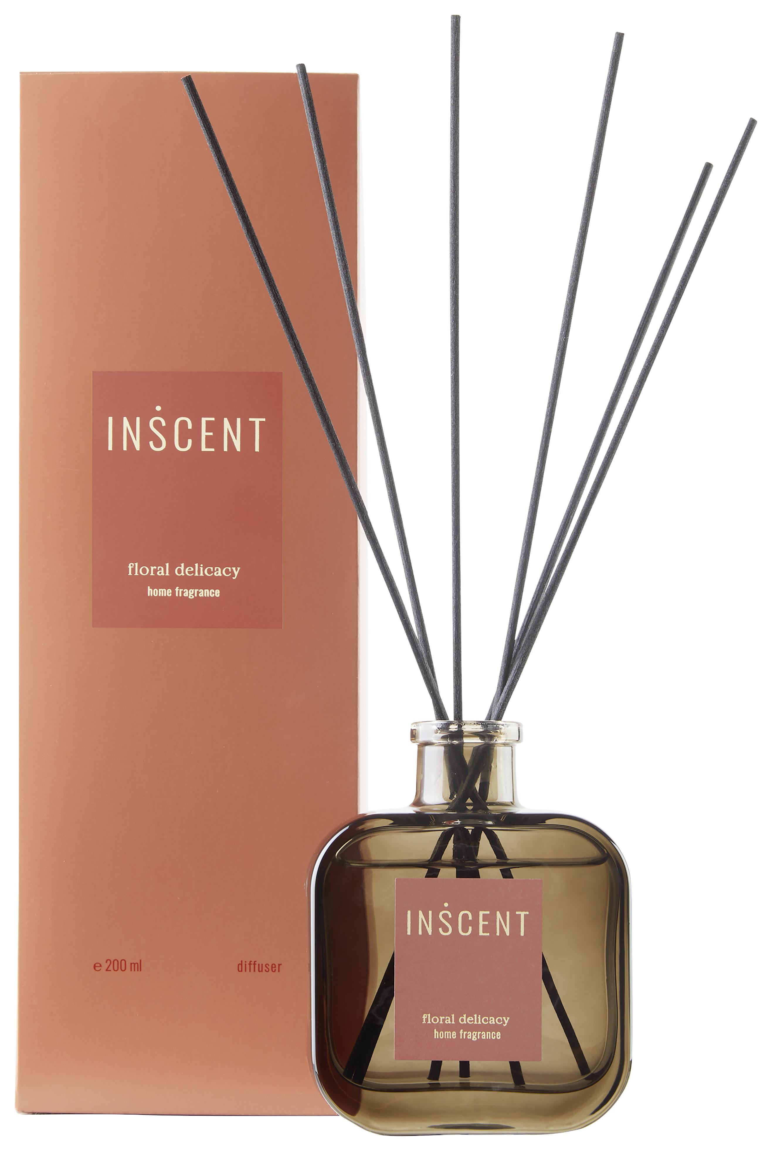 Raumduft Floral Delicacy in Rot ca. 200ml - Klar/Rot, Design, Glas (200ml) - Inscent