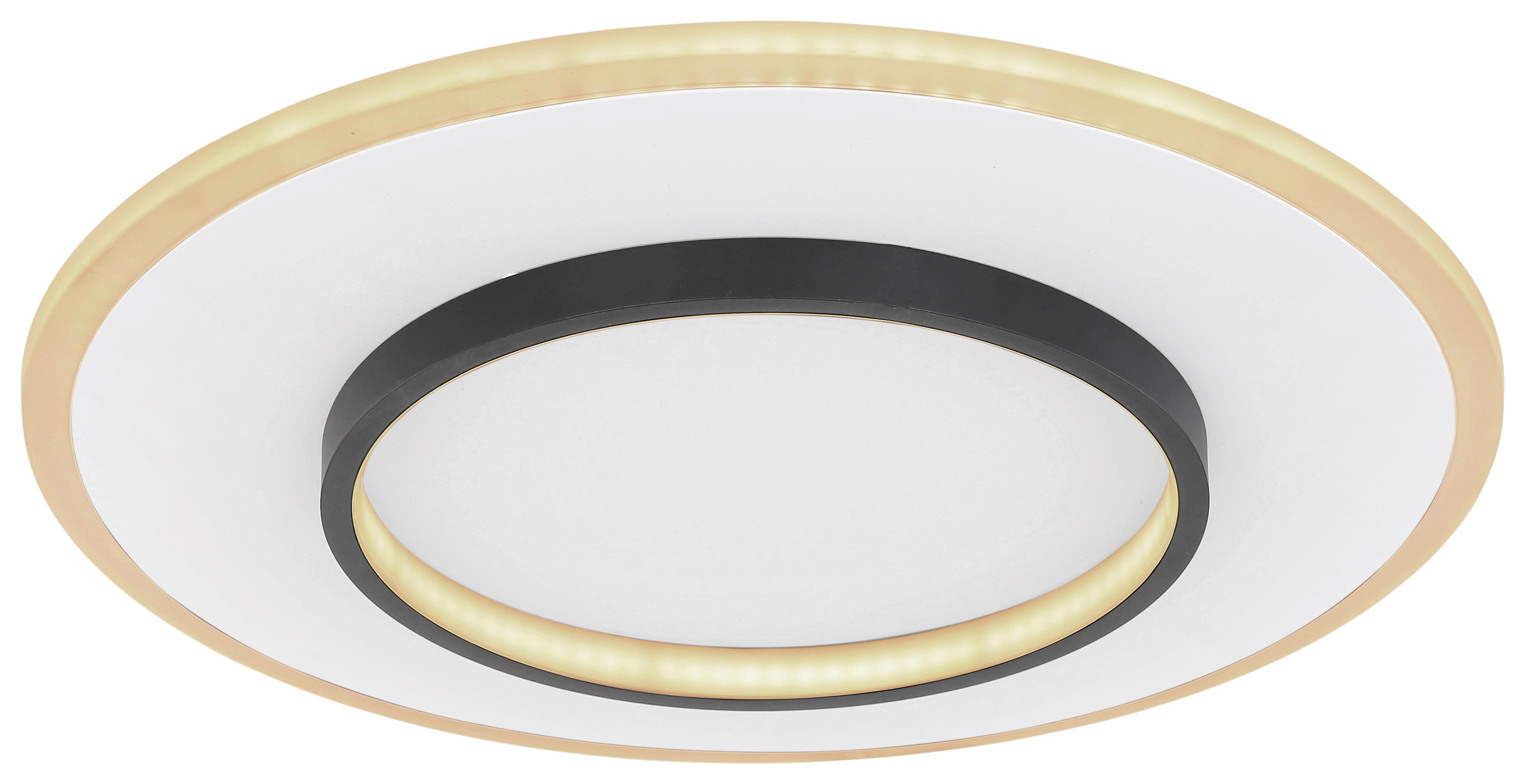 Stropna Led-svetilka Lima, S Sijalko - črna/bela, Basics, kovina/umetna masa (46,8/6cm) - Globo