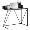 BUREAU PERCY -BASED- - noir, MODERN, matériau en bois/métal (91/87/50cm) - Based