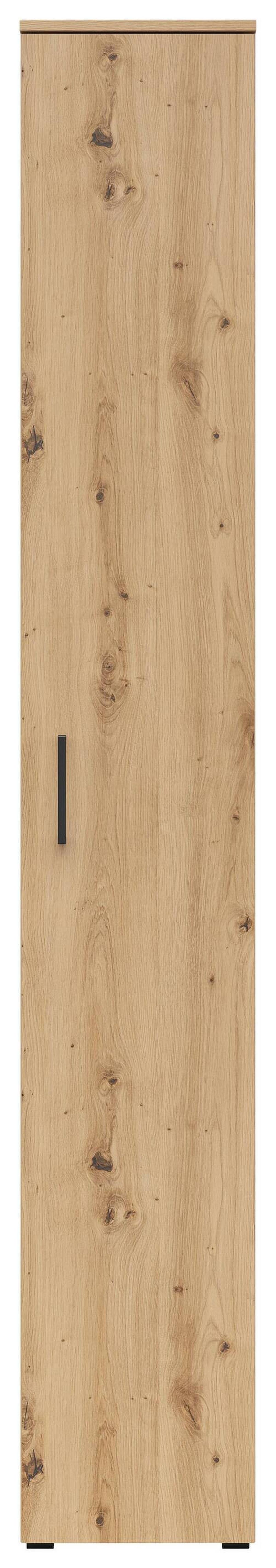 Szekrény Multistauraum - fekete/Artisan tölgy, Modern, műanyag/faalapú anyag (30/195/40cm) - Carryhome