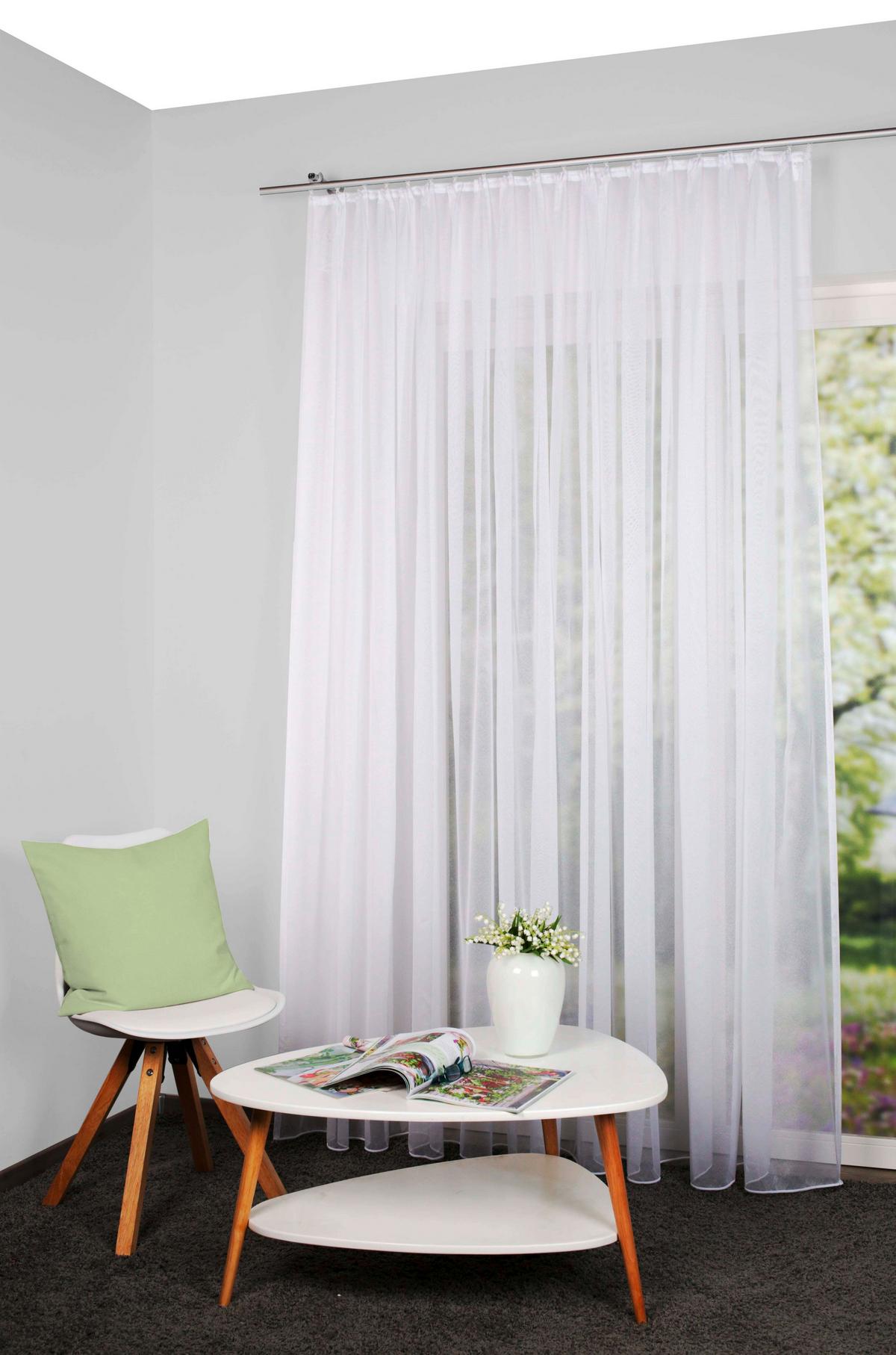 Fertigstore Dafne Weiß ca. 300x225cm - Weiß, Basics, Textil (300/225cm) - Schmidt W. Gmbh