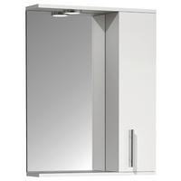 Omara Z Ogledalom Lisalo L, Bela - bela, Moderno, steklo/leseni material (55/71/14cm) - MID.YOU