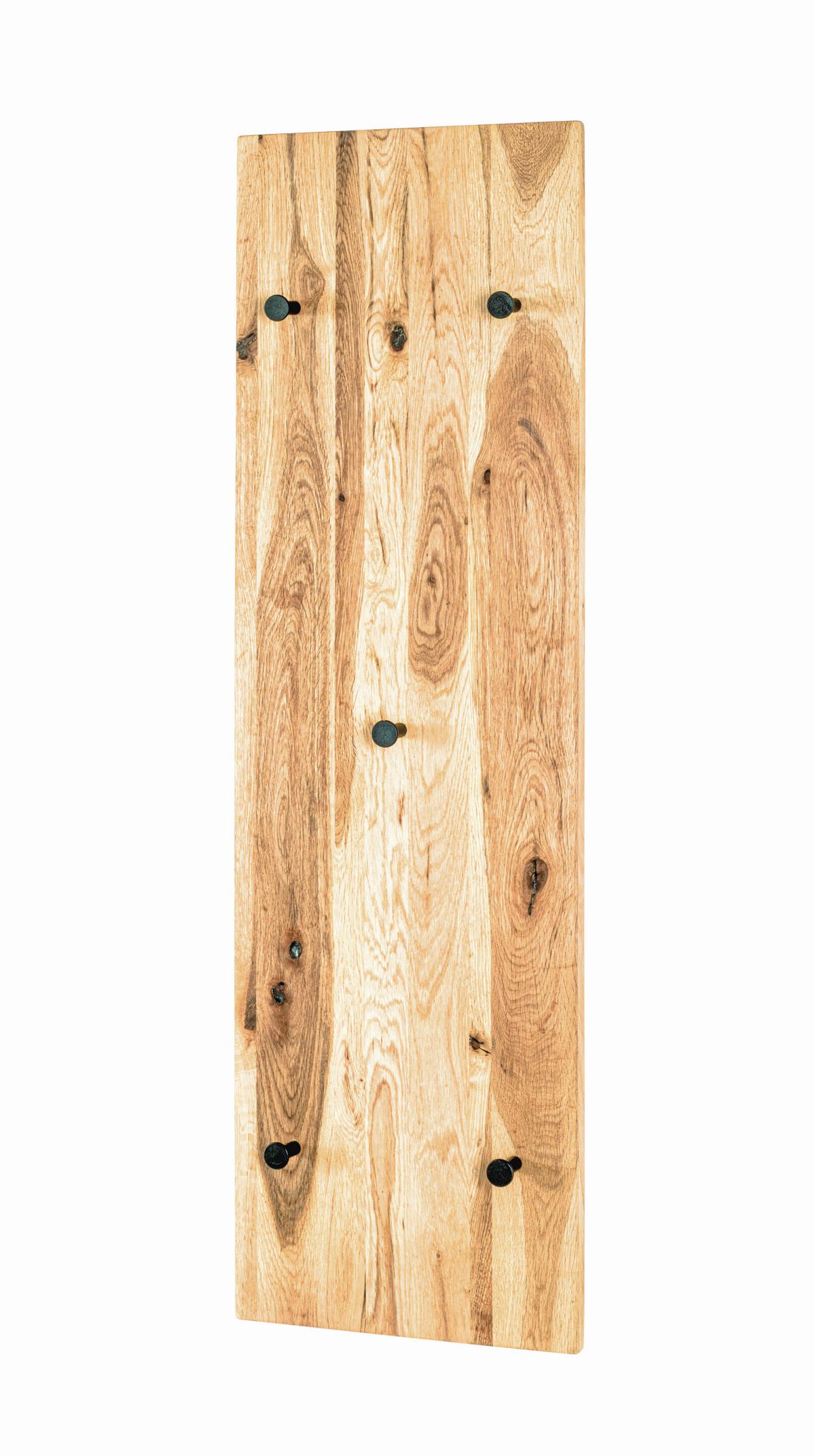 PANEL DO PRZEDPOKOJU TORINO - kolor dębowy/czarny, Design, metal/drewno (30/100/6cm)