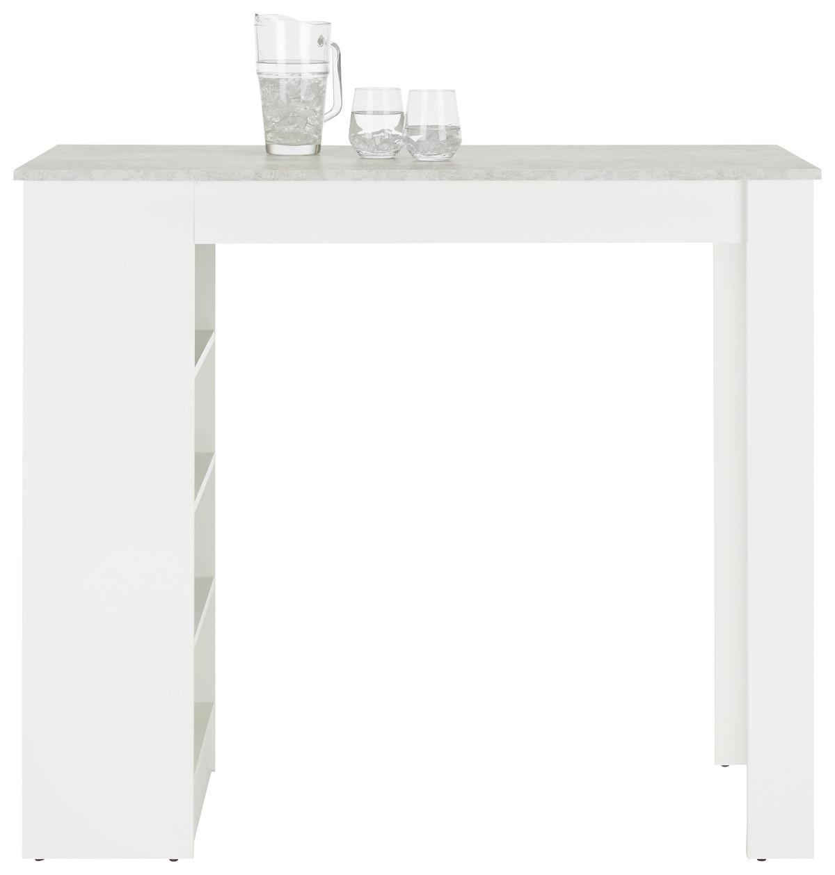 Bar Mojito - bijela/siva, Moderno, drvni materijal (115/50/103cm) - Based