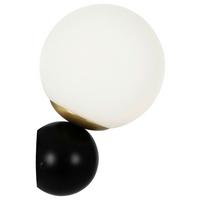 Wandleuchte Nostalgia Schwarz/Weiß/Gold max. 40 Watt - Goldfarben/Schwarz, Basics, Glas/Metall (15/30/16,2cm) - MAYTONI