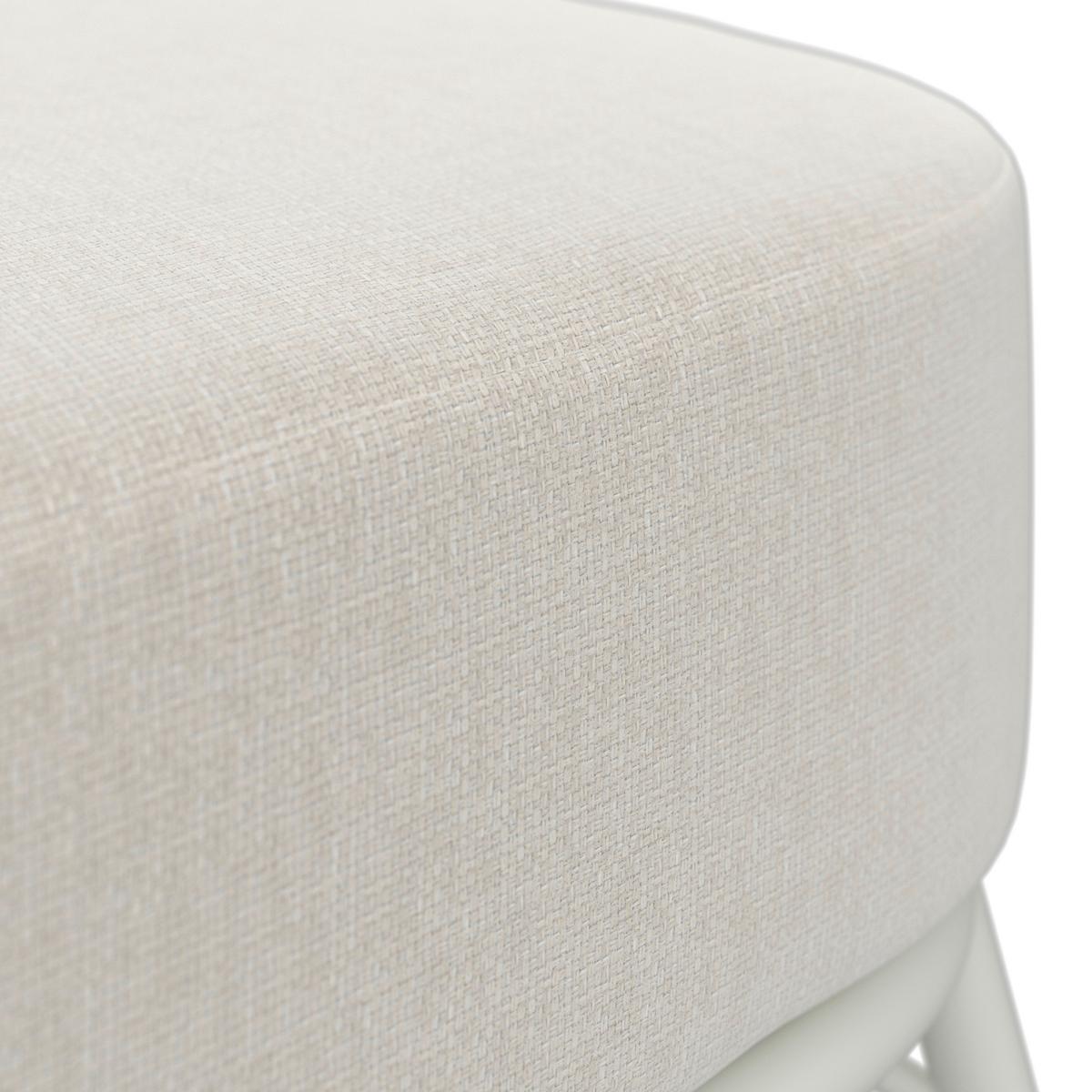 Scaun set Iska - alb/crem, Modern, metal/textil (76/91/73cm) - Bessagi Garden