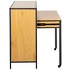 SKRIVBORD LENNY - svart/ekfärgad, Modern, metall/trämaterial (100/40/75.5-93.5cm) - Bessagi Home