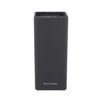 Messerblock Square aus Kunststoff in Schwarz - Schwarz, Design, Kunststoff (22,8/10,7/10,7cm) - Echtwerk
