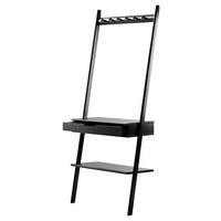 Garderobenpaneel Noble Wandständer - Schwarz, Natur, Holz (70/180/35cm) - MID.YOU