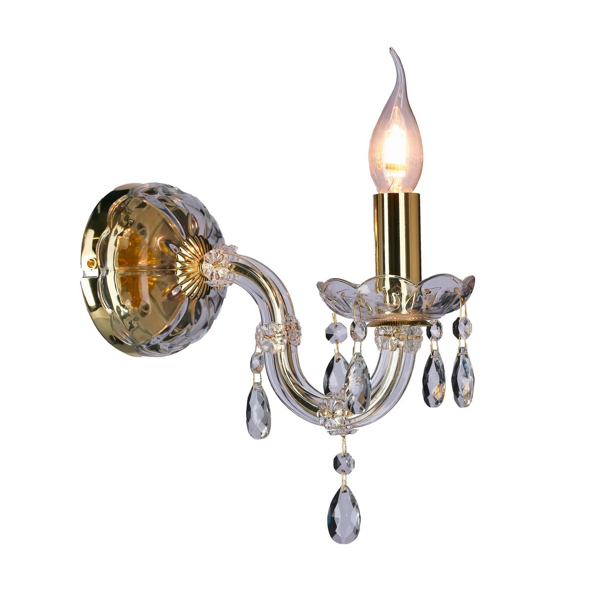 Svjetiljka Zidna 21-95742 Maria Teresa - zlatne boje, Konvencionalno, metal (12/26/24cm)
