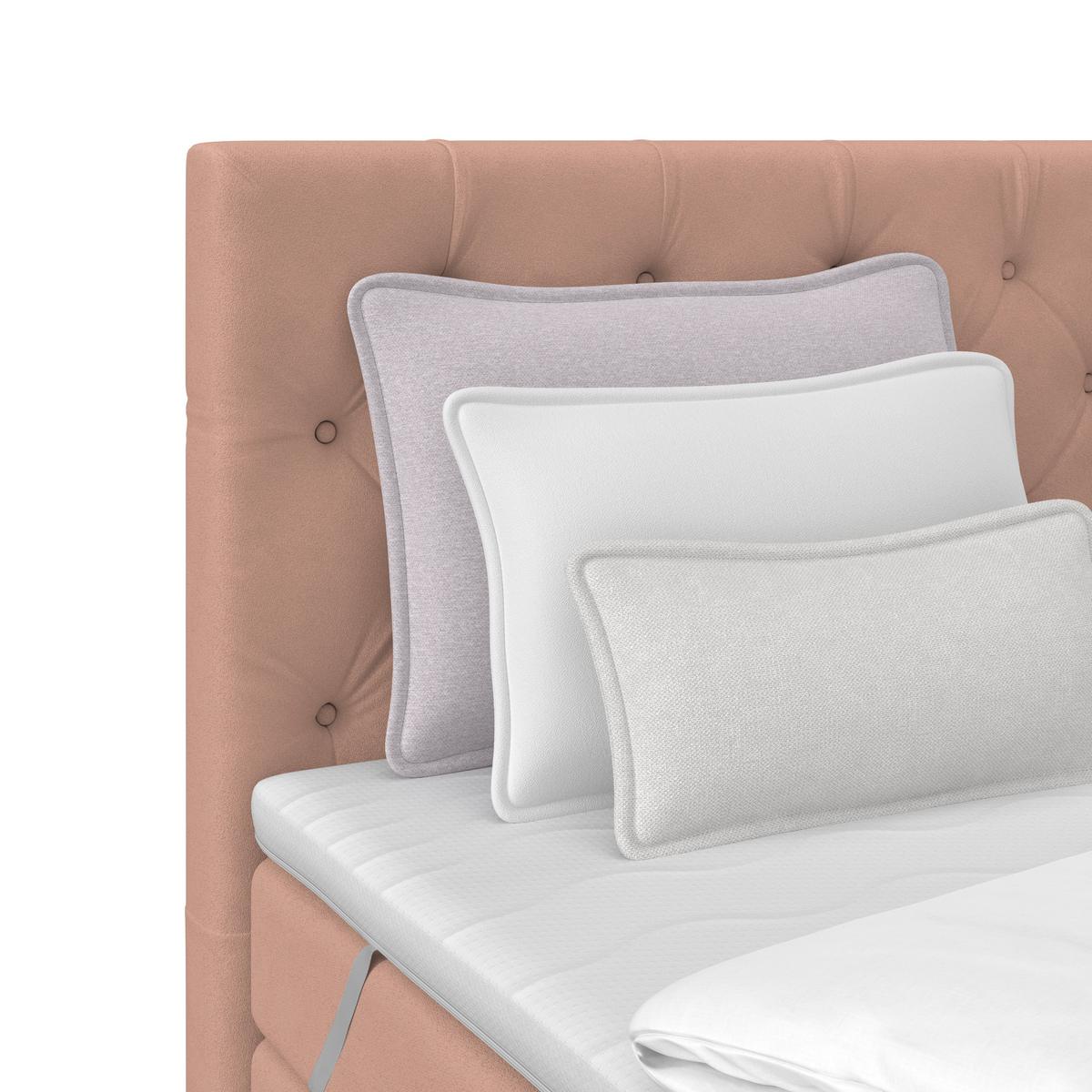 Boxspring Krevet Elio - bež/prljavo ružičasta, Romantično / ladanjski, tekstil/plastika (160/200cm) - Modern Living