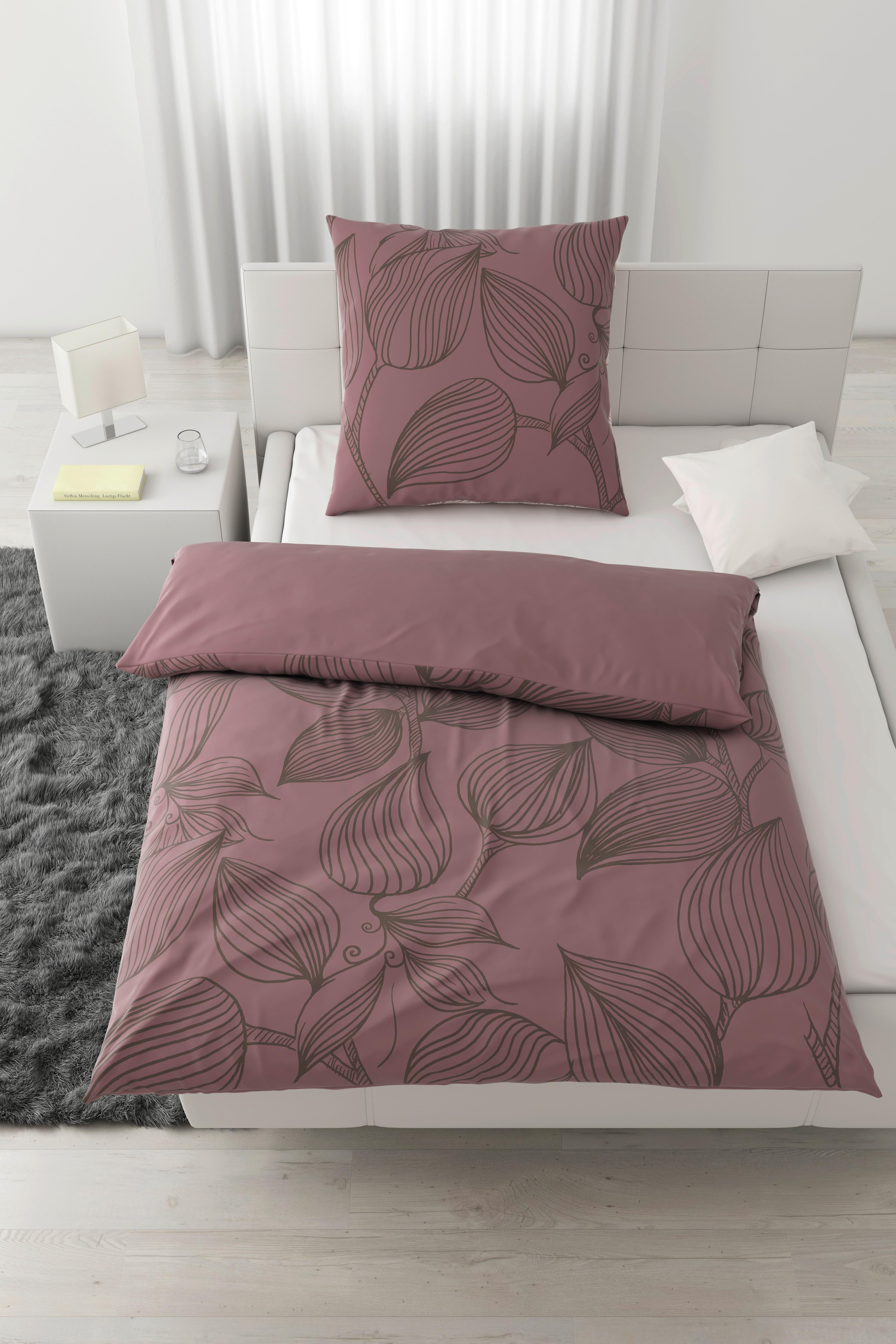 Bettwäsche Green House Mauve ca. 135x200cm - Mauve, Textil (135/200cm) - Modern Living