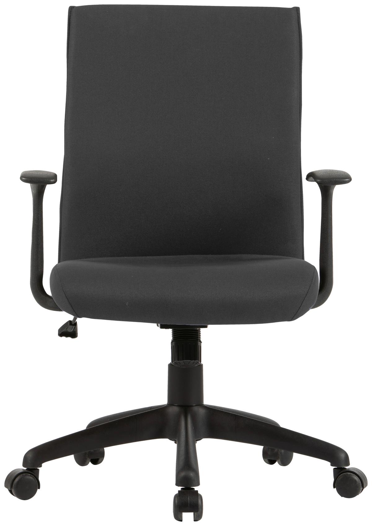 Drehstuhl Rocket Schwarz - Schwarz, MODERN, Kunststoff/Textil (56/92,5-100,5/61,5cm) - MID.YOU