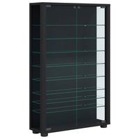 VITRINE LUMO MINI - Transparent/Schwarz, Design, Glas/Holzwerkstoff (59/90/18cm) - MID.YOU