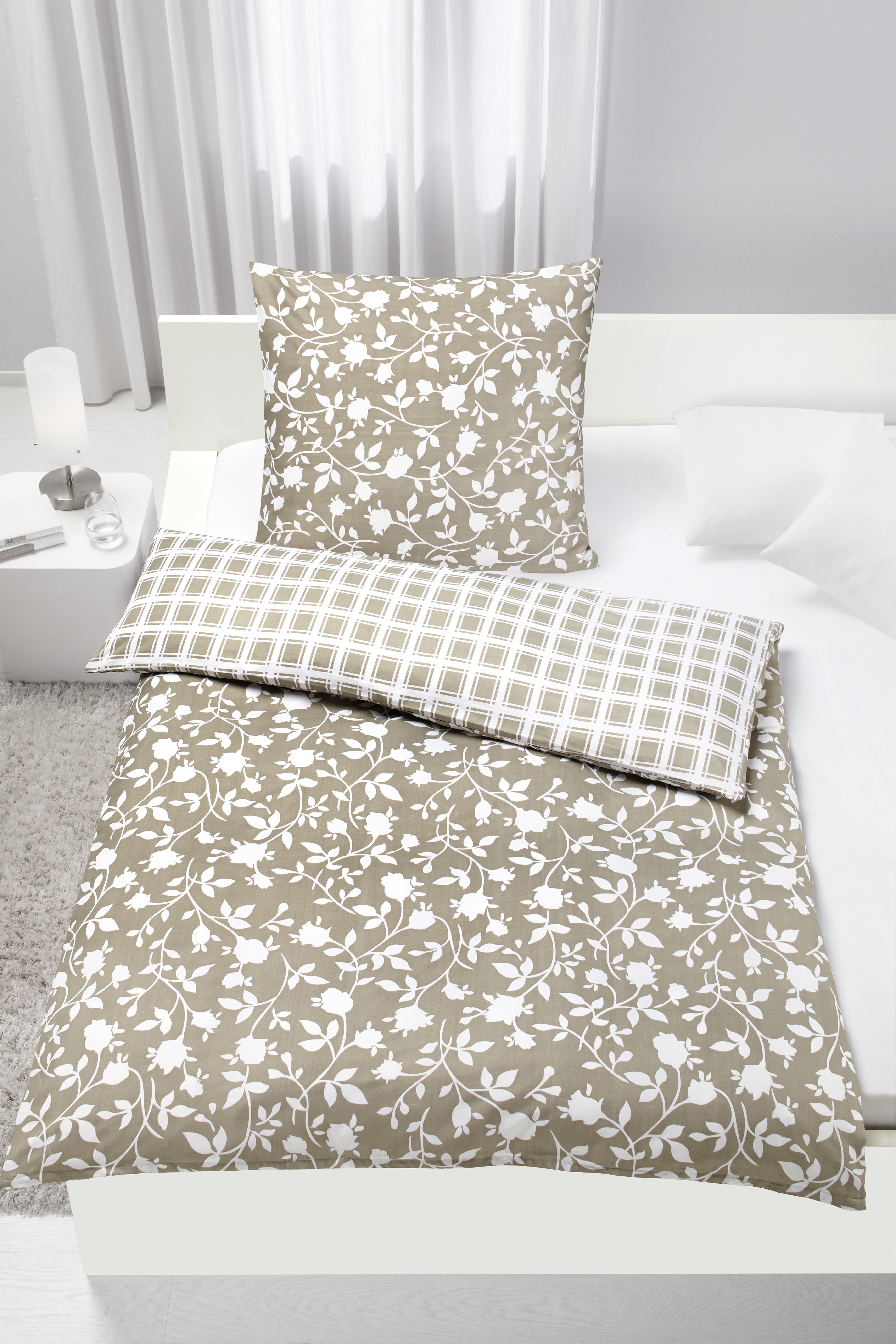 Bettwäsche Sarah ca. 135x200cm - Violett/Grau, Textil (135/200cm) - Based