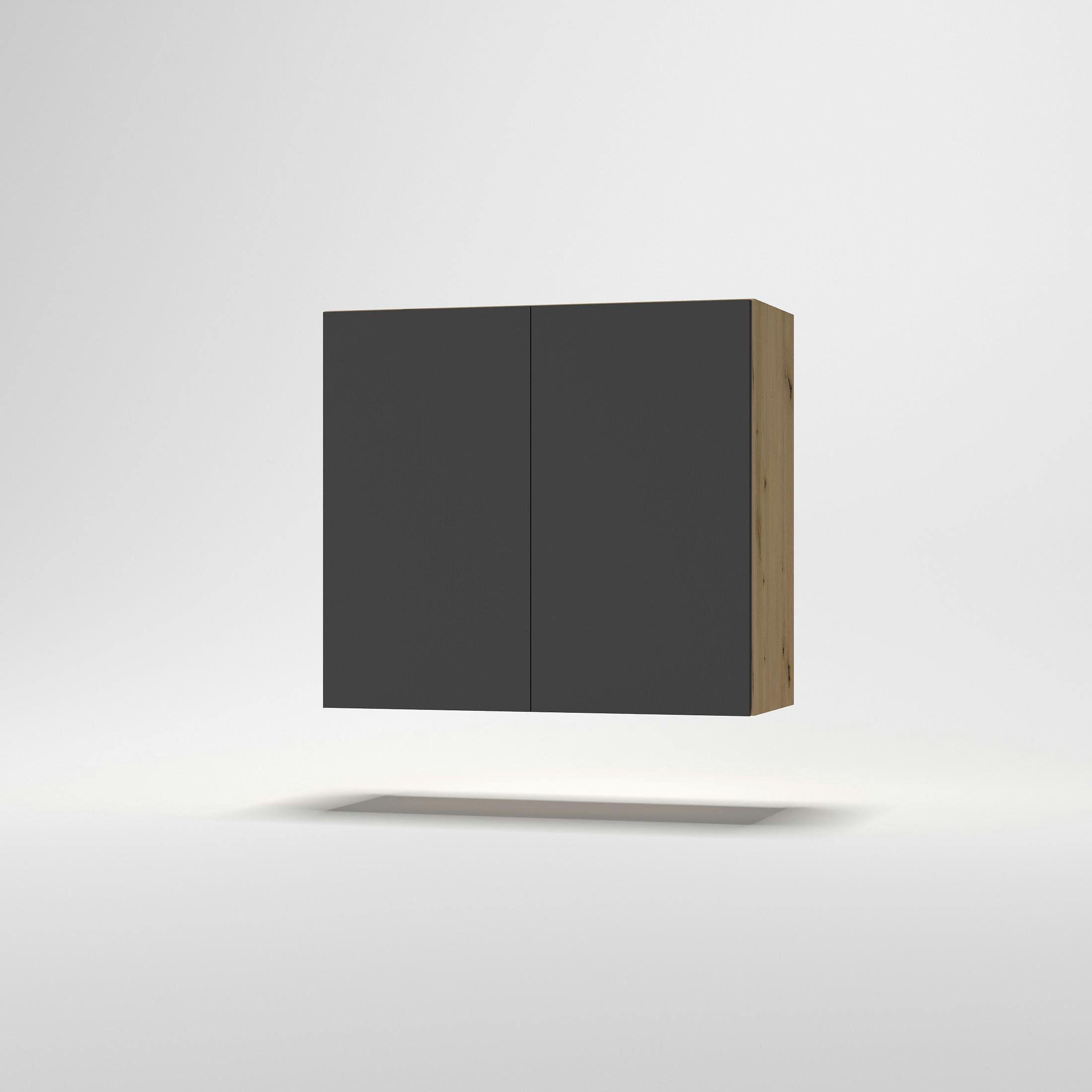 Konyhai Faliszekrény Toscana - Artisan tölgy/szürke, Modern, faalapú anyag (80/72/33cm)