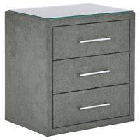 Noćni Ormarić Kleopatra - tamno siva/boje kroma, Konvencionalno, drvni materijal/metal (56/60/41cm) - Modern Living