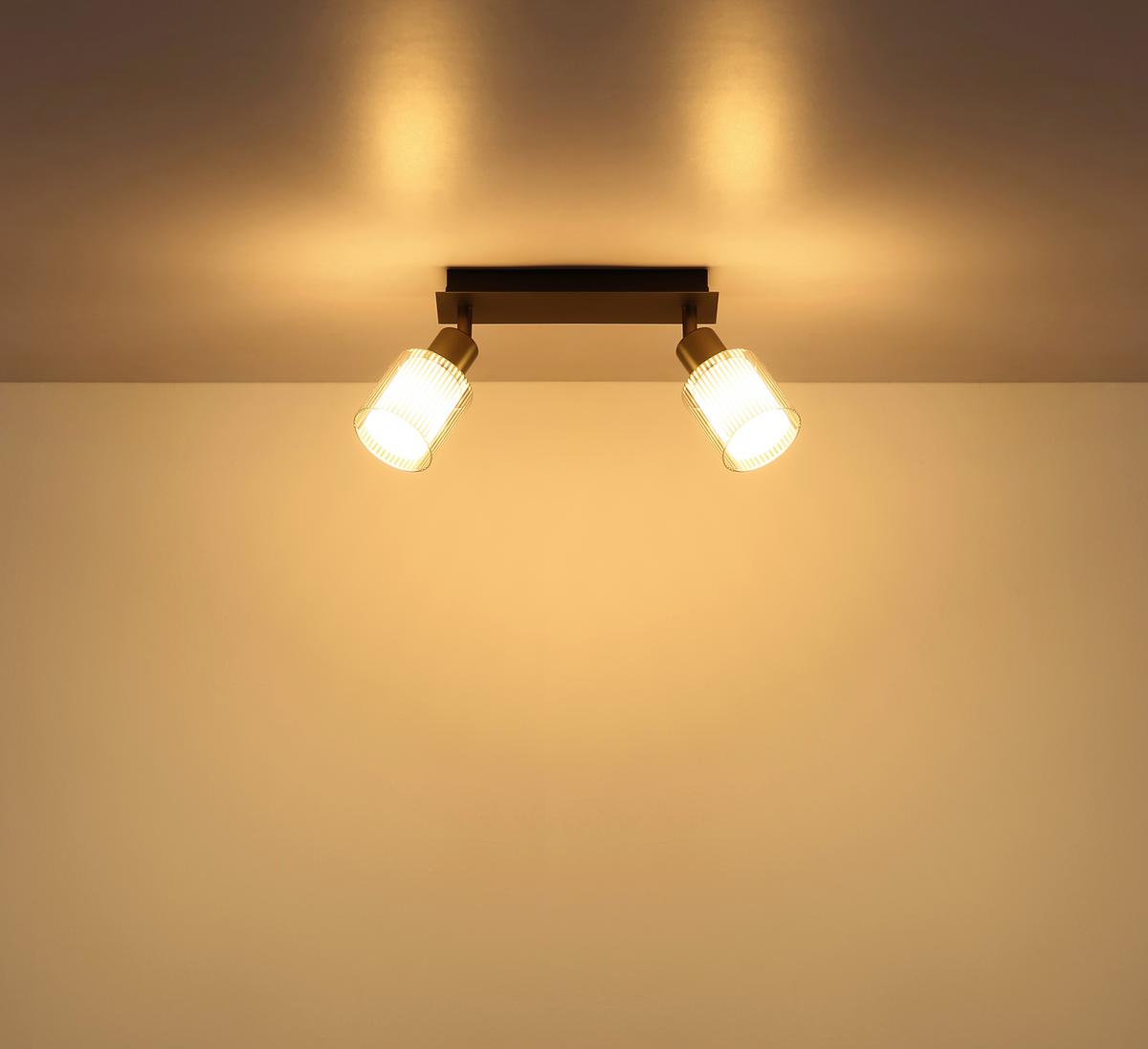 Proiector Villegas - alb/negru cromat, Basics, sticlă/metal (28/8/18,6cm) - Globo