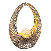 Solarna Svetilka Leila, S Sijalko - zlate barve/barve brona, Design, kovina/steklo (21,5/9,5/27,5cm) - Globo
