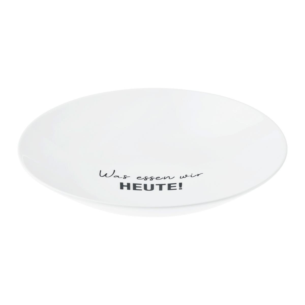Suppenteller Graffiti Schwarz/Weiß Ø ca. 21cm - Schwarz/Weiß, MODERN, Keramik (21cm) - Mömax