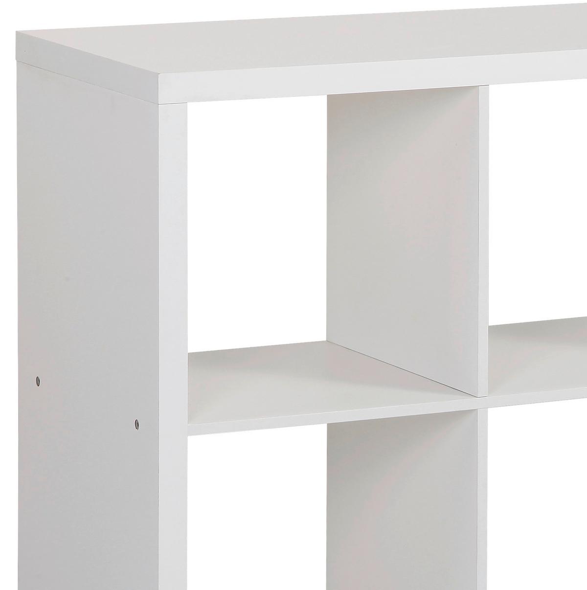 Regal Samy 2, Bela - bela, Moderno, leseni material (112/76/37cm)