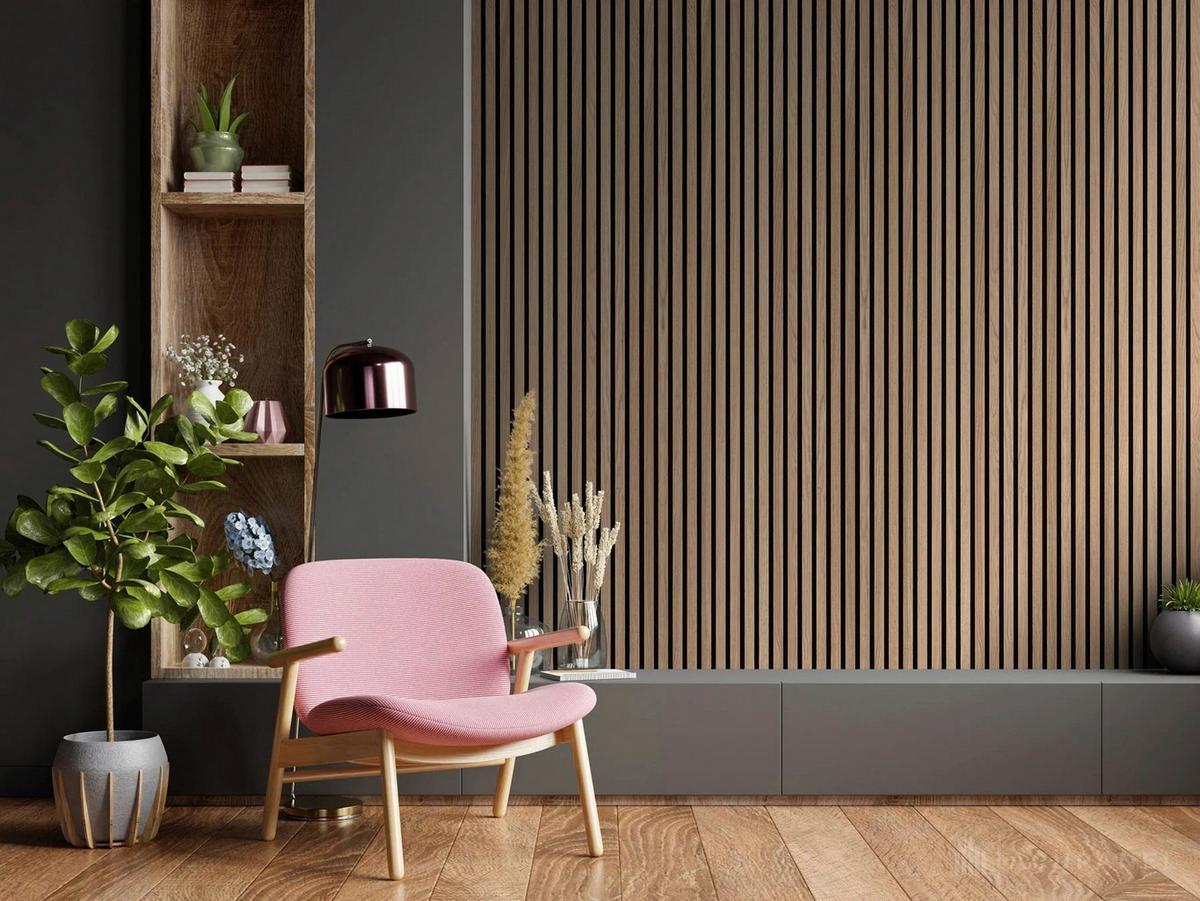 Akusztikus Fali Panel Echo - tölgyfa színű, Modern, műanyag/faalapú anyag (1,44qm)