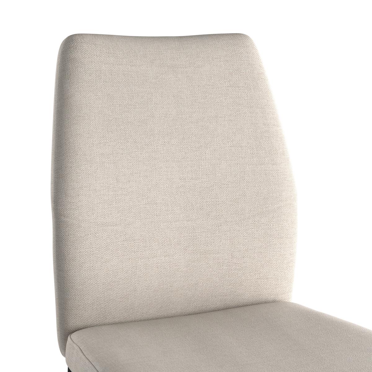 Stol Augusta - črna/bež, Moderno, kovina/tekstil (45/87/55cm) - Mömax