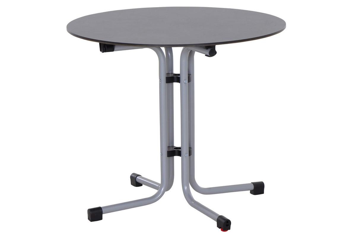 GARTENKLAPPTISCH K95705 - Anthrazit/Silberfarben, KONVENTIONELL, Holz/Kunststoff (80/71cm) - Siena Garden