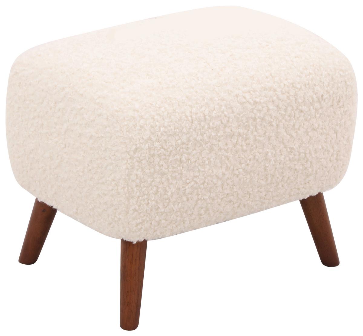 Fotelj Savoy, Bela - bela/barve kostanja, Design, kovina/tekstil (90/98/88cm) - Livetastic