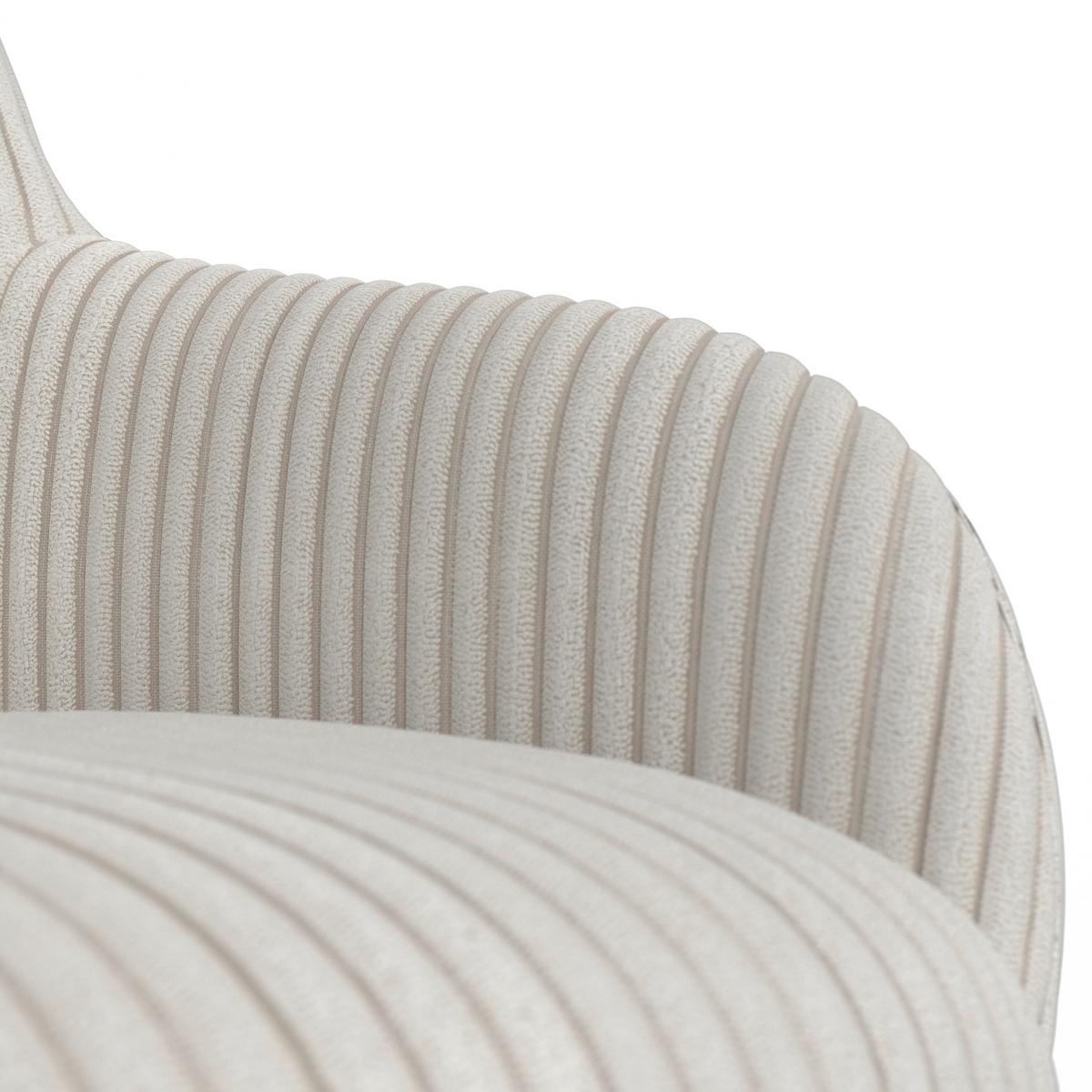 Karosszék Mattia - bézs/tölgyfa, Modern, textil/fa (56/87/61cm) - Bessagi Home