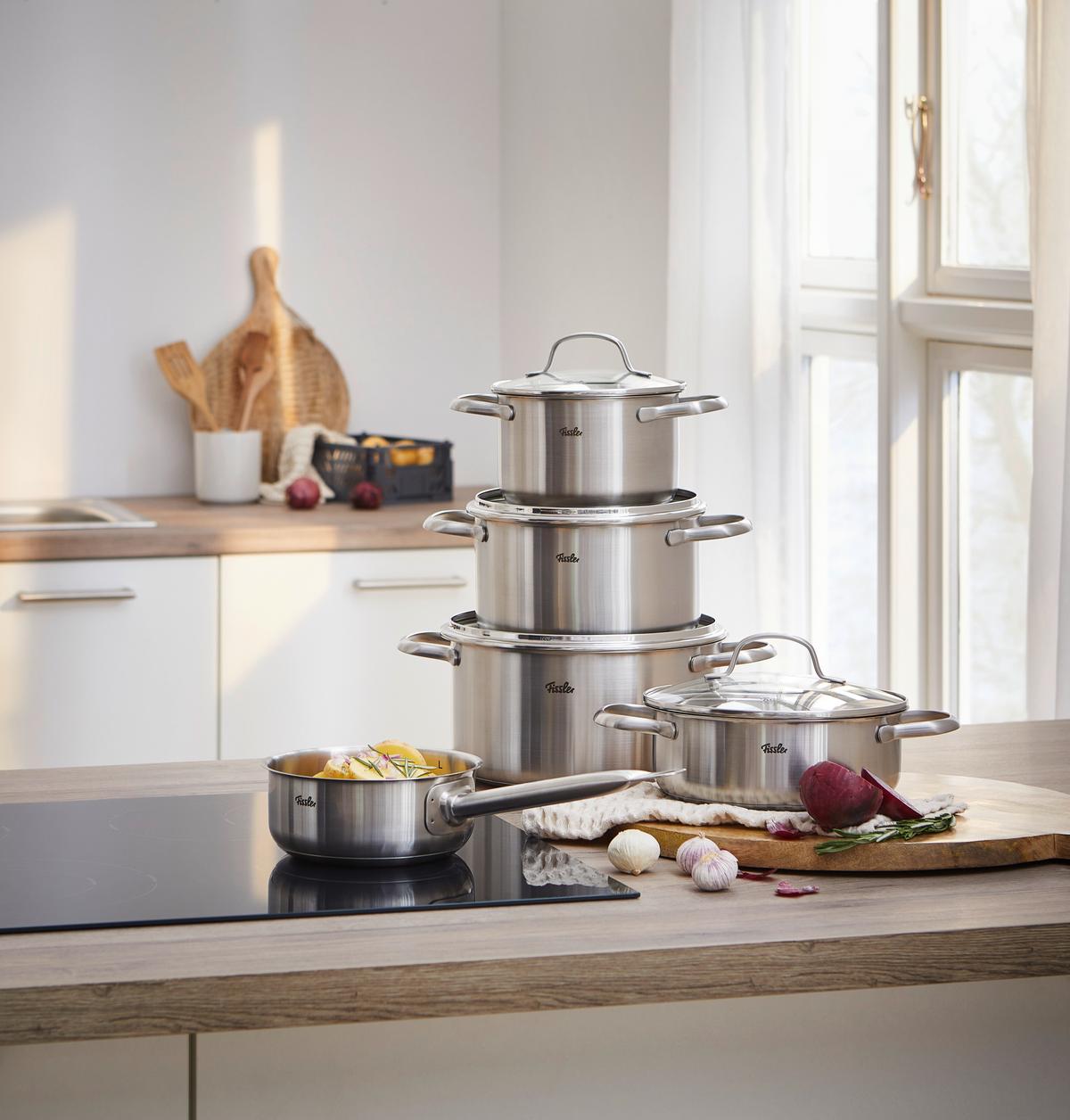 ZESTAW GARNKÓW 0401150500070 FISSLER - kolor srebrny, Basics, metal - Fissler