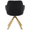 STOL MED ARMSTÖD RELAX GOLD - svart/guldfärgad, Lifestyle, metall/textil (60/84/61cm) - Premium Living