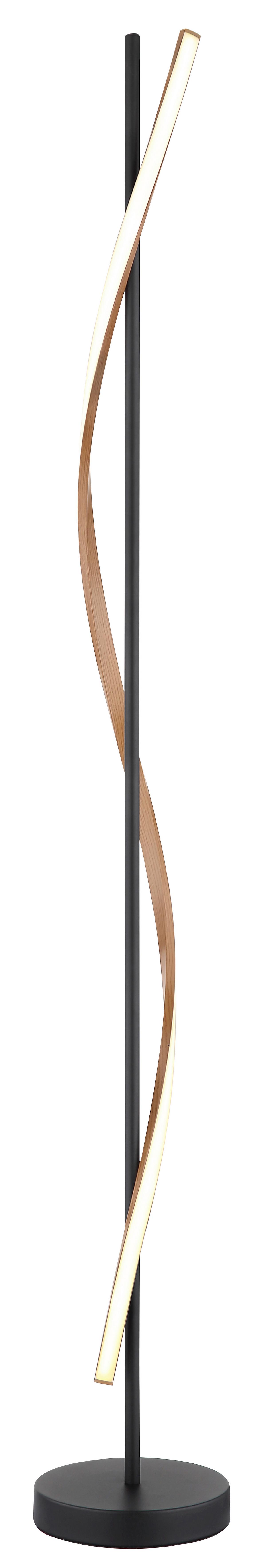 Led Állólámpa 67354s Watkins - barna/fekete, Design, műanyag/fém (20/150,7cm) - Globo