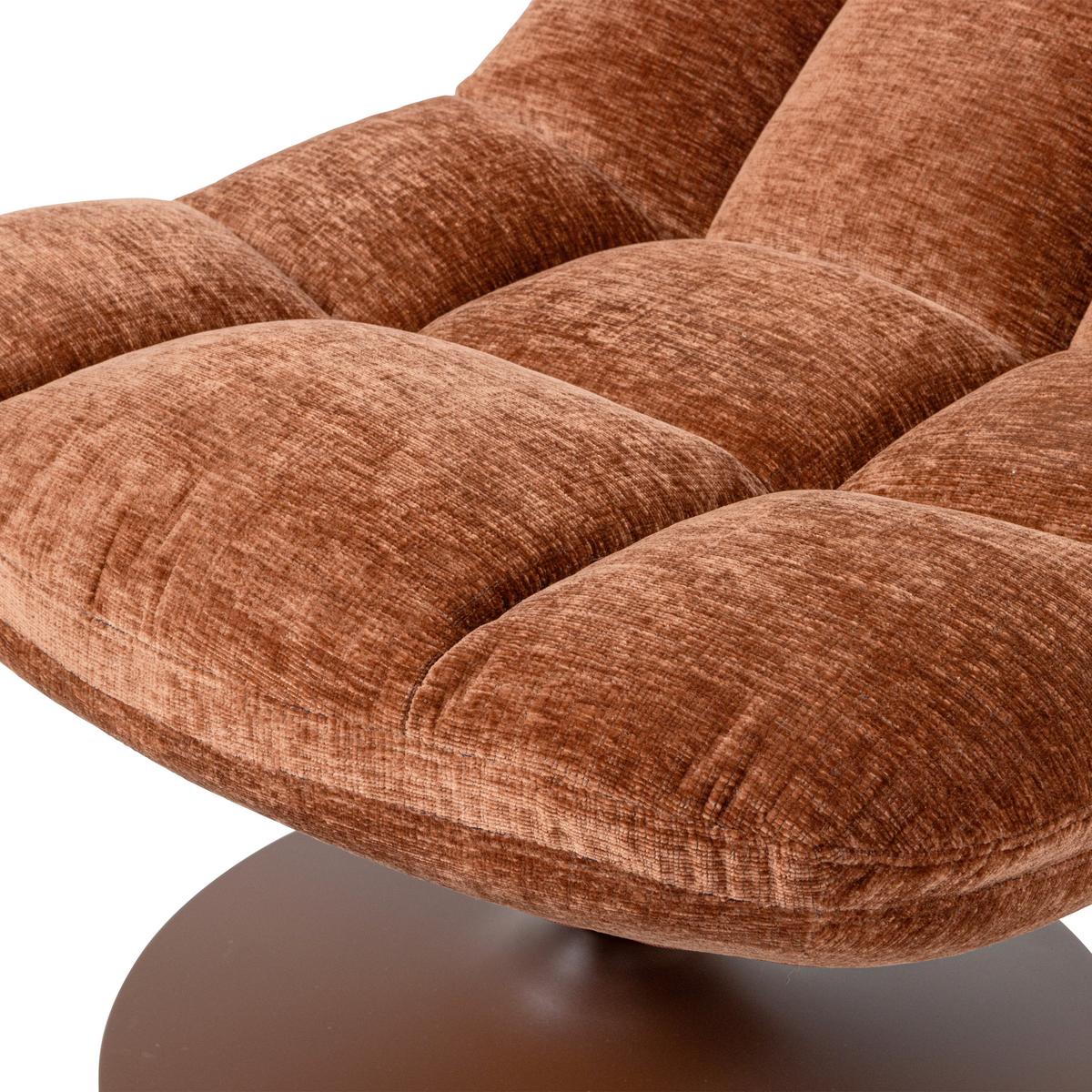 SESSEL Elvi Rostfarben B: 73cm - Rostfarben/Braun, Design, Textil/Metall (73/81/84cm) - Livetastic
