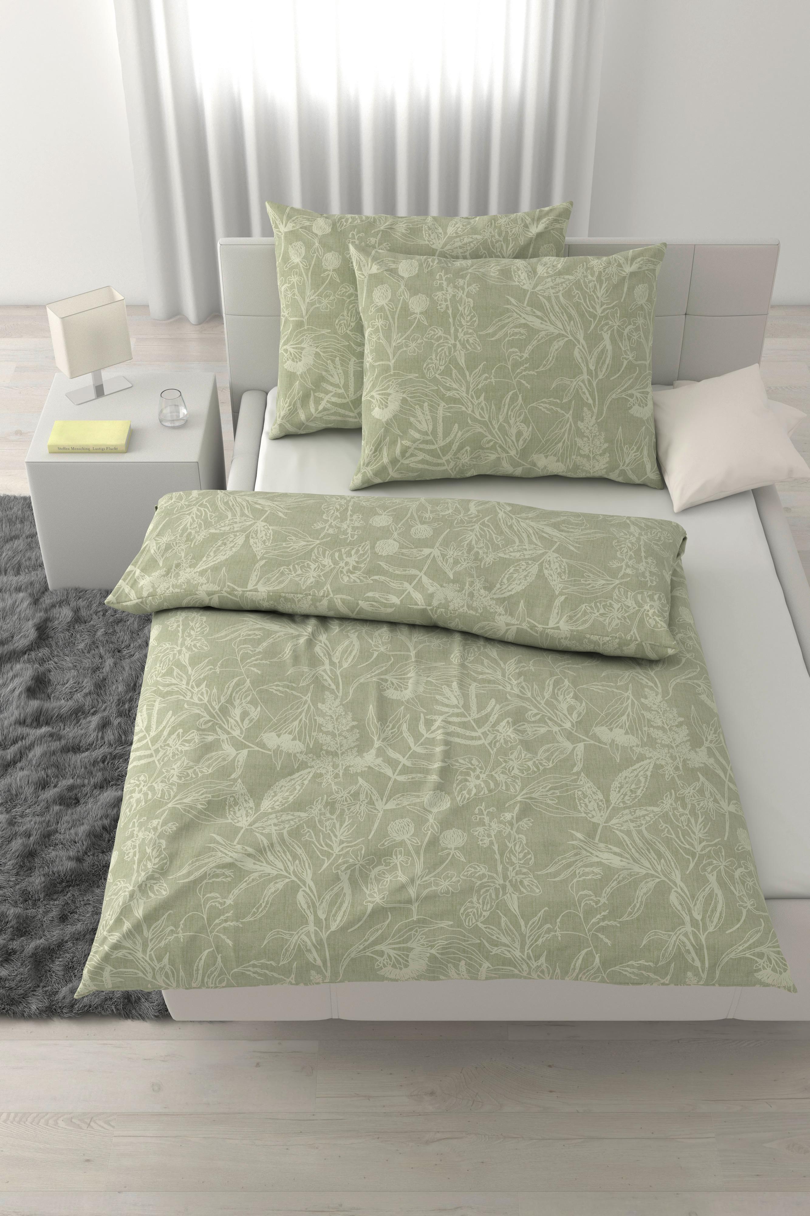 Lenjerie De Pat Tylpur Cca. 200x220/2x50x70 Cm - verde salvie, textil (200/220cm) - Mömax