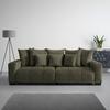 Bigsofa Matteo Olivgrün - Schwarz/Olivgrün, MODERN, Holz (246/93/124cm) - Based