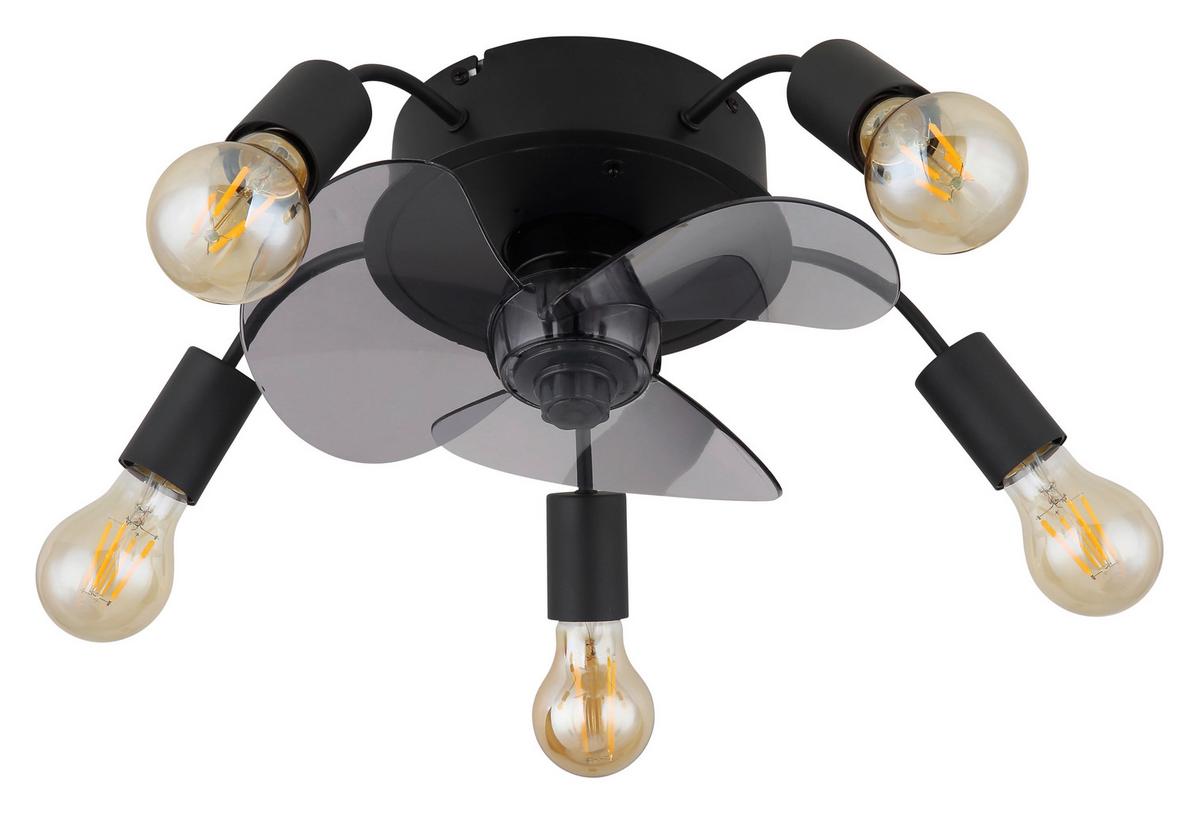 Stropni Ventilator Alisha - crna, Basics, metal (42/15cm) - Globo