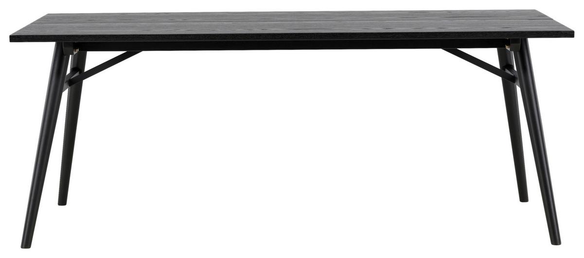 Esstisch Sleek SLEEK - Schwarz, Design, Holzwerkstoff/Metall (195/95/75cm) - Livetastic